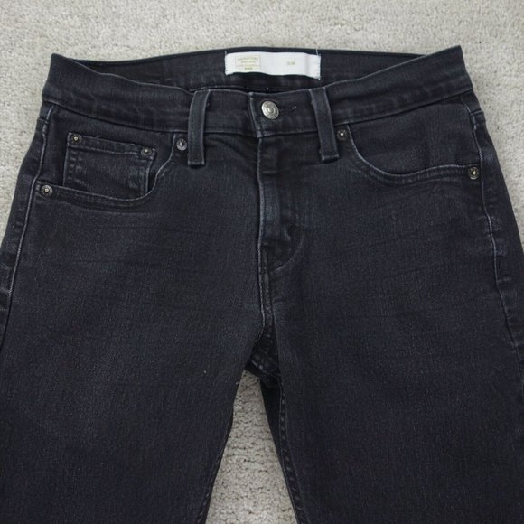 Levis Signature Gold Jeans Womens 29x30 Black Mid Rise Stretch Slim Denim - Picture 2 of 11